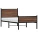 Maison Exclusive Lit en métal imitation chêne marron 75x190 cm