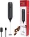 Mousseur à lait électrique – Fouet à œufs – Mixeur plongeant – Rechargeable par USB – Fonctionnement silencieux – Noir