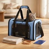 Cheqo® Sac de transport pour chien et chat - Bleu