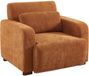 sweeek Fauteuil en tissu avec pieds en caoutchouc 1 place - Couleur rouille