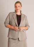 YEST CURVE Franzi Essential Blazers - Grey Olive/Multicolo - maat X-0(44)