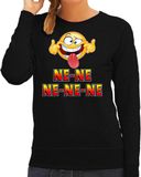 Bellatio Decorations Ne ne ne ne ne emoticon fun trui dames zwart XL