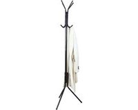 MISOU Kapstok - Staand - 8 haken - Zwart - Metaal - 171 cm - Industrieel