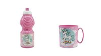 ALMACENESADAN, 4830 eenhoornset, bestaande uit magnetron 350 ml en waterfles 400 ml, herbruikbaar, BPA-vrij