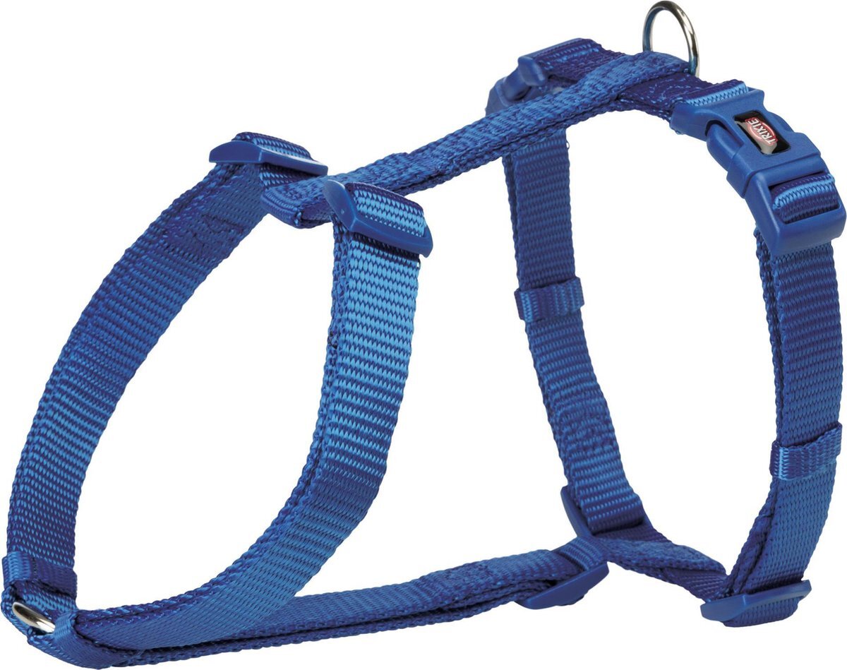 TRIXIE Premium Hond H-harnas Ouder, Small-Medium, Blauw blauw