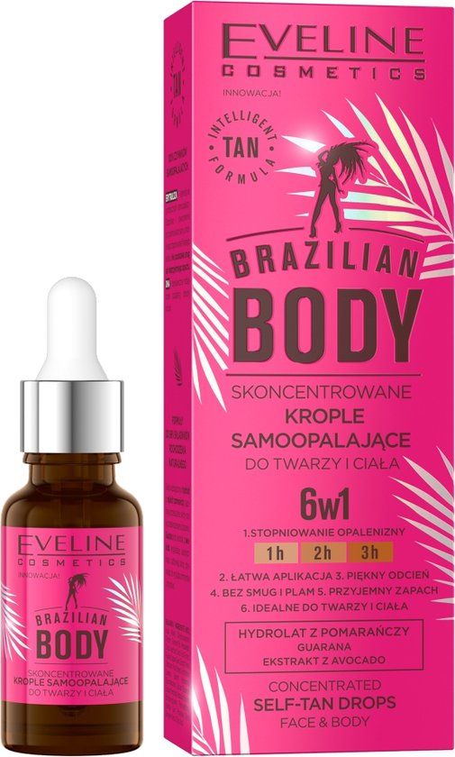 Eveline Cosmetics Brazilian Body Geconcentreerde Zelfbruinende Druppels - 18ml