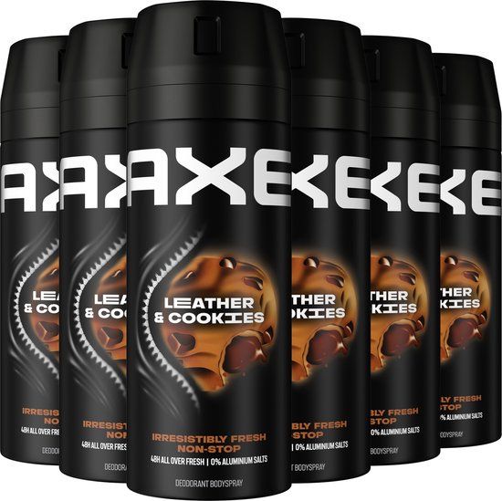 AXE Deodorant Bodyspray - Leather & Cookies - 6 x 150ml
