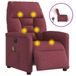VidaXL Elektrische Massagestoel Bordeaux Stof/Weefsel