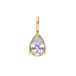 Lucardi - Dames Stalen goldplated bedel druppel - Hanger - Staal - Goudkleurig