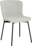 HowHomely SABLE fauteuil, beige bouclé tissu