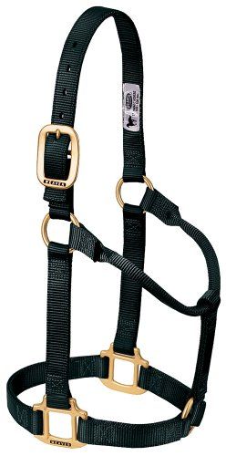Weaver Leather Original Non-Adjustable Halter (Black, Average Horse/Yearling Pull)