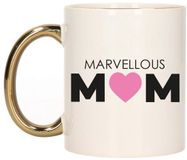 Bellatio Decorations Cadeau koffie/thee mok voor Mama - goud - marvellous Mama - keramiek - 300 ml