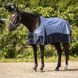 QHP Fleecedeken voor paarden, nevelig blauw, maat 215, waterdicht