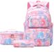 Unyqoos® Veelzijdige Schooltas Set met Rugzak, Lunchtas en Etui voor Meisjes en Tieners in Ster-Roze