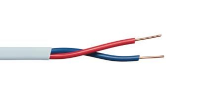 enzo Thermostaat kabel 2x0.6 qmm wit rond massief