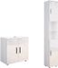 Vicco Meuble de salle de bain Irma, Blanc laqué brillant, 2 pièces