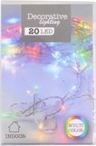 Decorative LED Christmas Lights - 20 Colored LEDs on Batteries