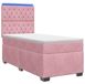 vidaXL Boxspringbed met matras en hoofdeinde, roze, 100 x 200 cm, fluweel