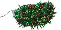 Led-lichtsnoer voor kerstversiering en decoraties (ketting 25 m, 500 lampen, groen en roze)