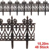 Deuba Borderrand Kunststof – 48 Stuks = 1520cm UV-bestendig - Bruin