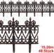 Deuba Borderrand Kunststof – 48 Stuks = 1520cm UV-bestendig - Bruin