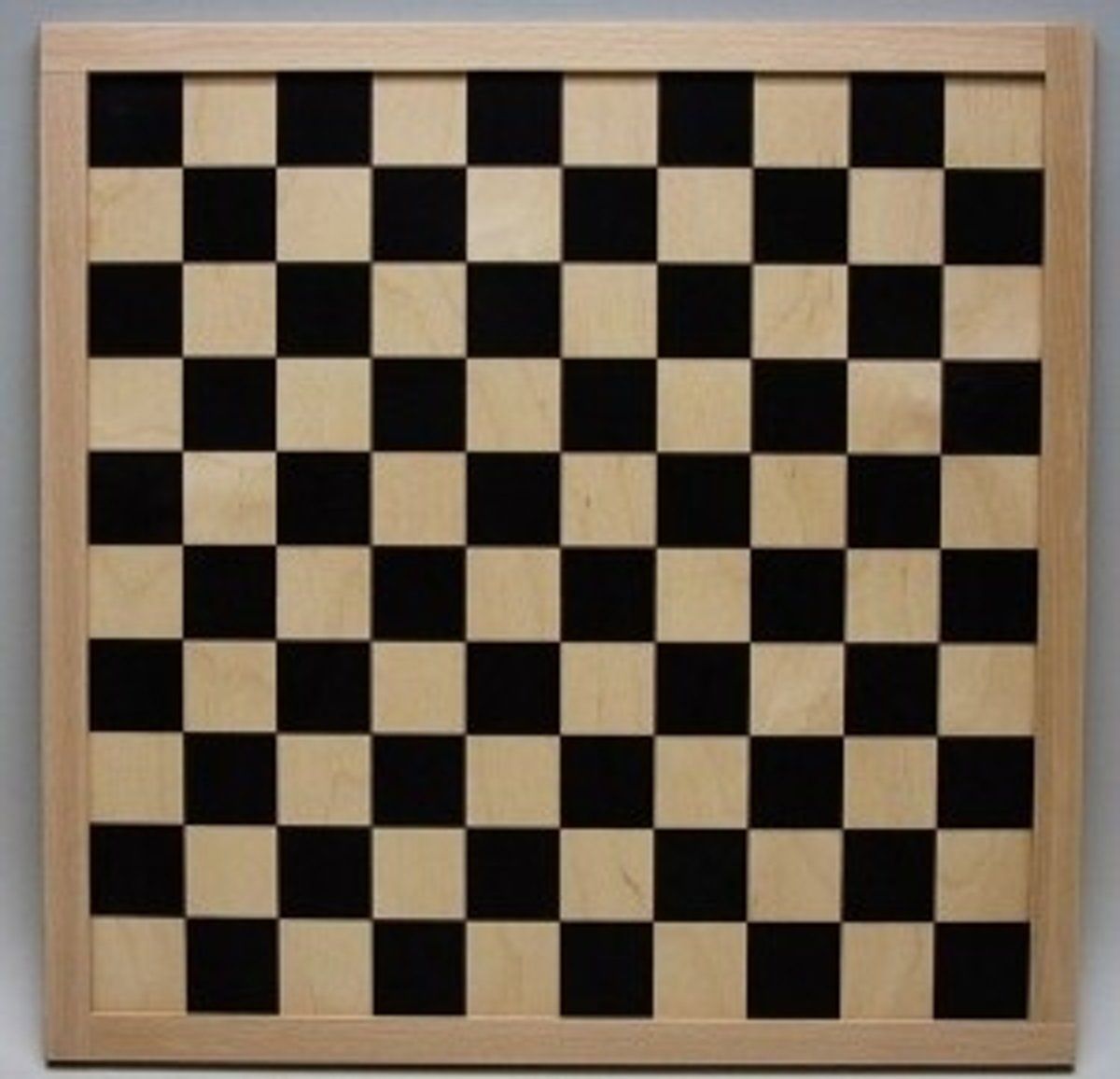 Generic Schaak/dambord blank/zwart 40 cm