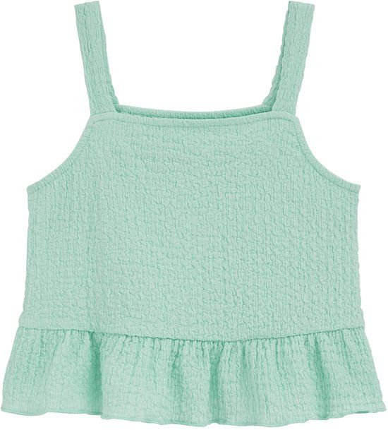 WE Fashion Meisjes singlet met structuur Turquoise