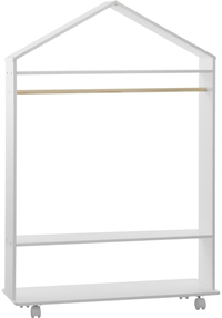 Sphera Kledingkast op Wieltjes - 120 x 80,5 x 36 cm - Wit