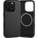 TORRO Housse de protection compatible avec iPhone 16 Pro – Cuir véritable, compatible MagSafe, housse de protection fine (noir)