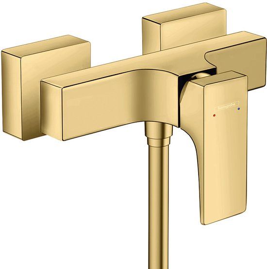 Hansgrohe Metropol douchekraan met koppelingen polished gold
