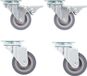 vidaXL - 24 roulettes pivotantes 50 mm avec frein Caoutchouc/Acier Gris