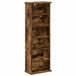 vidaXL CD Kast gerookt eiken 60 x 17 x 92 cm bewerkt hout