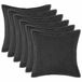 vidaXL - Kussensloop - 6 pcs - HOUTEN - Donkergrijs - 40 x 40 cm - Bouclé