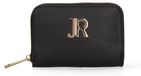 John Richmond Portefeuille femme cuir véritable noir or fermeture éclair Black and Gold UNICA 15x10x2 cm JR-W-1182M-JRDO-BLACK-GOLD