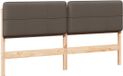 vidaXL - Gestoffeerd hoofdbord - Bruin en Taupe - 180 cm - Massief grenenhout