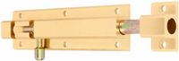 AMIG schuifslot/plaatgrendel - aluminium - 10cm - goud - incl schroeven - deur - raam
