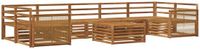 vidaXL Hoek loungeset 5-zits Naturel Massief Acacia Hout