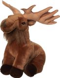 Nature Planet Aps Pluche Eland knuffel van 32 cm - Wilde dieren speelgoed knuffels cadeau