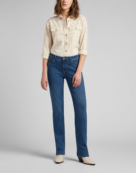 LEE Marion Straight Mid Ada Jeans - Women's - Size 26/33 - Denim