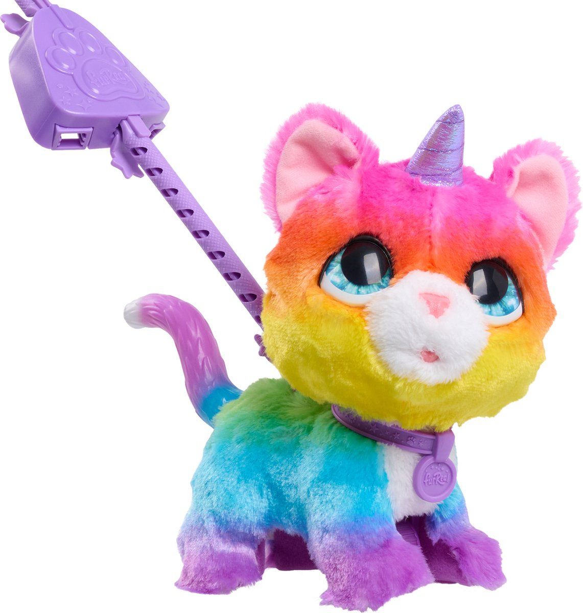 FurReal WalkaLots Big Wags Unicorn Kat - Interactieve pluchen Knuffel