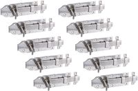 Alberts 841010 sluitgrendel | recht, met platte greep en bevestigde lus | rvs | plaat 120 x 44 mm | Set van 10