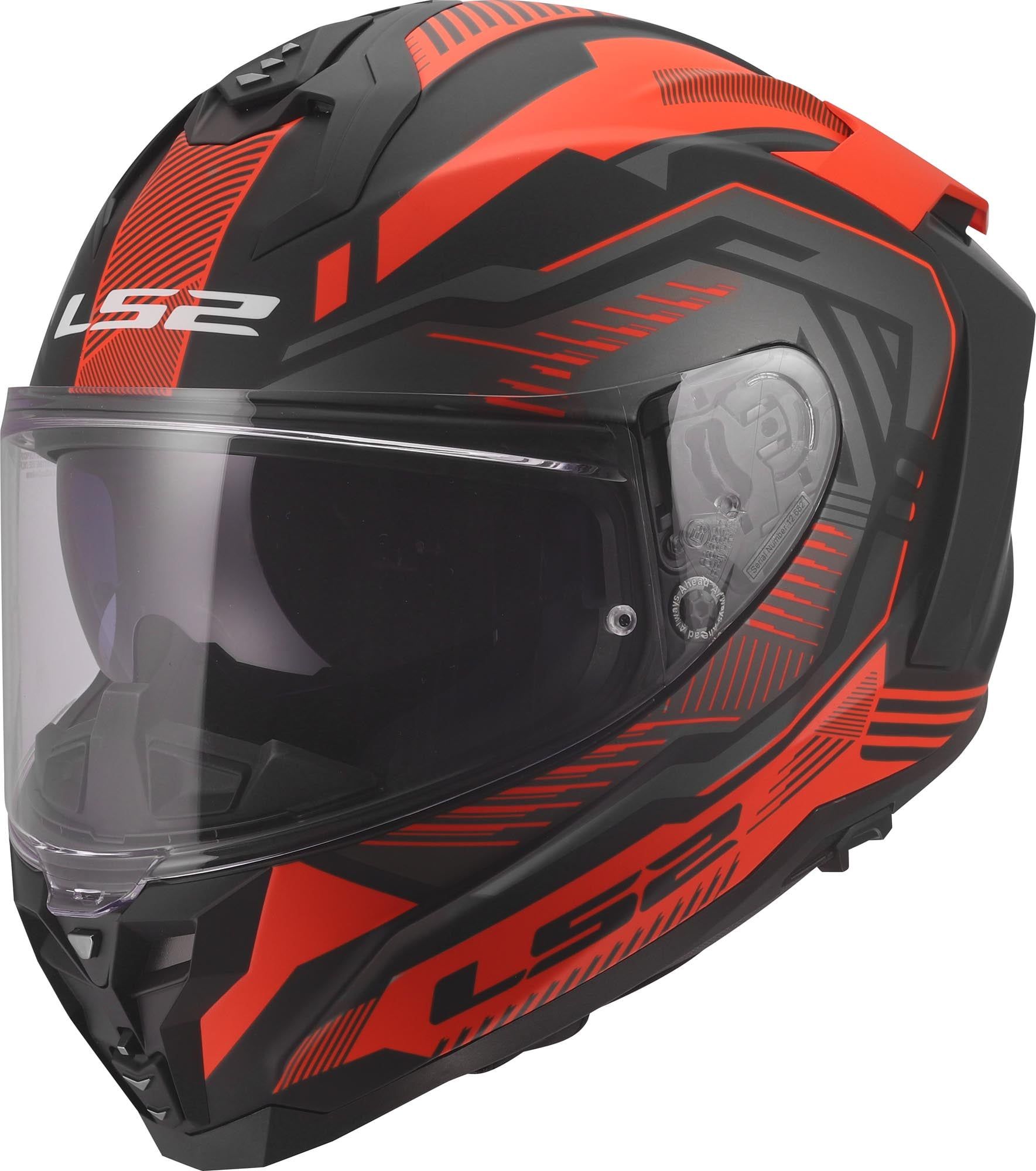 LS2 FF817 Challenger II Dravix Helm - Zwart/Rood - Maat M