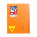 Clairefontaine 971409AMZC Pak met 2 Geniete Schriften Koverbook Oranje - A4 21x29,7 cm - 96 Pagina's Grote Ruitjes - Wit Papier 90 g - Polypro Omslag
