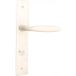 Ouvre&déco Bristol – 2 Poignées De Porte Verrou Condamnation, Plaque Fine Aluminium Blanc Entraxe 195 mm