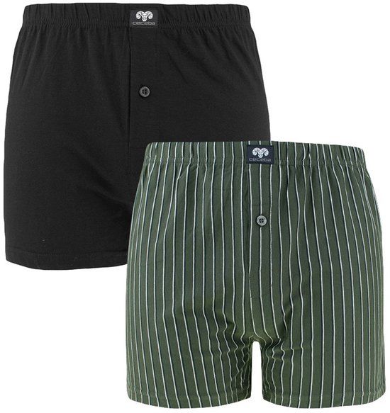CECEBA Daytona 2-pack wijde Heren Boxershorts - Groen