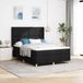 Maison Exclusive - Lit boxspring avec bandes lumineuses LED, noir, 160 x 200 cm, tissu