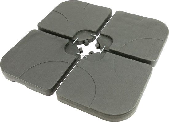 MaxxGarden Parasoltegels - Tegels voor parasolvoet - Vierkant - Zwart