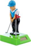 Puckator Solar bewegend figuur - Golfer - groen - kunststof - 12 cm