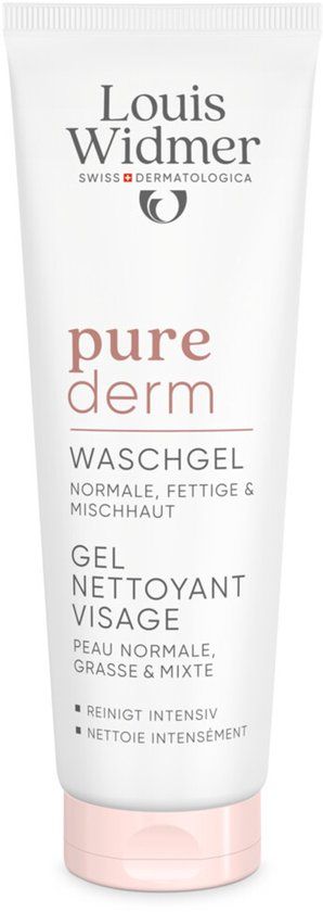 Louis Widmer Purederm Wash Gel Gezicht Zonder Parfum 125ml