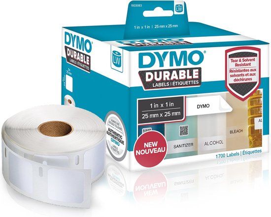 DYMO LW Labels - 25 x 25 mm - 1700 Labels - White